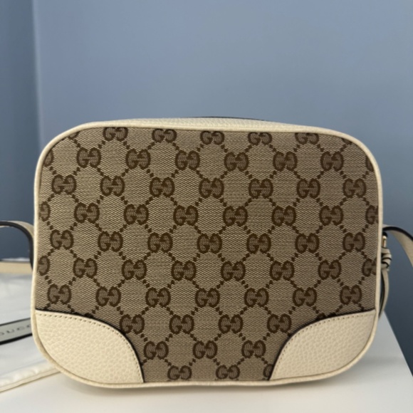 NEW GUCCI GG Canvas Bree Crossbody Bag with Leather trim - Picture 5 of 8